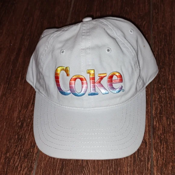 NEW!!! Coca Cola Embroidered  Floral Women\'s Hat - Green and White, O/S Coca-Cola Venice Floral Baseball Cap | Coca-Cola Store main image 4